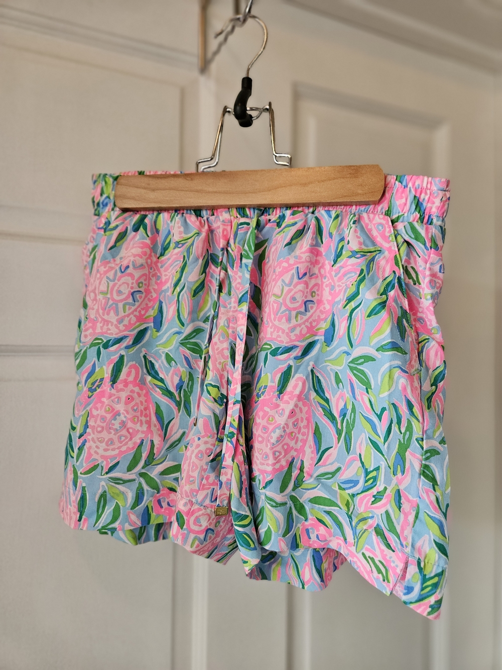Lilly Pulitzer Neon Pink & Sky Blue Tropical Shorts